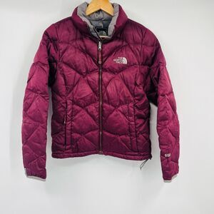 The North Face 550 Quilted Jacket Mock Neck Full Zip Pink Womens Size XS
